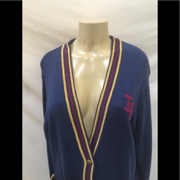 Liz Sport Vintage Size M Hand Embroidered Cardigan - Picture 4 of 8